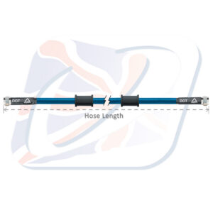 Brzdová hadice Venhill POWERHOSEPLUS 3H0525-TB 525mm průhledně modrá