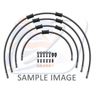 STANDARD Hadice přední brzdy sada Venhill POWERHOSEPLUS SUZ-5004FB-BK (4 hadice v sadě) černé hadice, černé koncovky