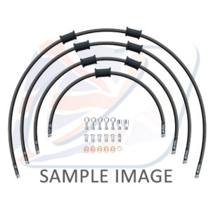 STANDARD Hadice přední brzdy sada Venhill POWERHOSEPLUS SUZ-5004F-BK (4 hadice v sadě) černé hadice, chromové koncovky