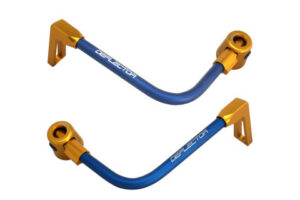 Chrániče páček ACCOSSATO DE003 s modrou hadicí a kloubem right + left , aluminium