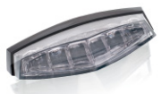 Zadní brzdové světlo PUIG (85 x 20 mm) 6073W čiré sklíčko s osvětlením SPZ pro KAWASAKI Z 650 2017-2025, BMW F 800 GT 2013-2018