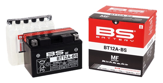 Bezúdržbová motocyklová baterie BS-BATTERY BT12A-BS (YT12A-BS) - Obrázek 3