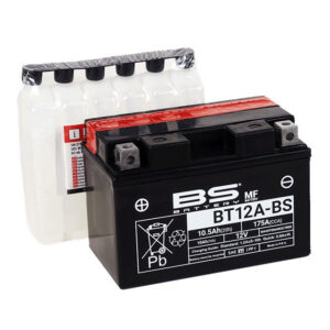 Bezúdržbová motocyklová baterie BS-BATTERY BT12A-BS (YT12A-BS)