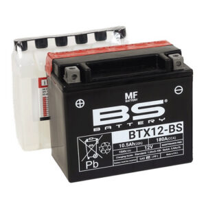 Bezúdržbová motocyklová baterie BS-BATTERY BTX12-BS (YTX12-BS)
