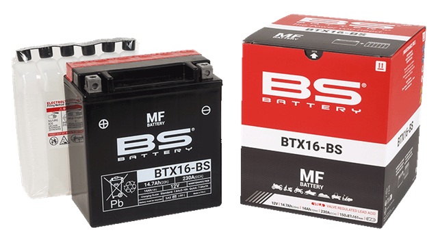 Bezúdržbová motocyklová baterie BS-BATTERY BTX16-BS (YTX16-BS) - Obrázek 3