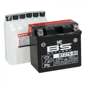 Bezúdržbová motocyklová baterie - max. 20° náklon BS-BATTERY BTZ7S-BS (YTZ7S-BS)