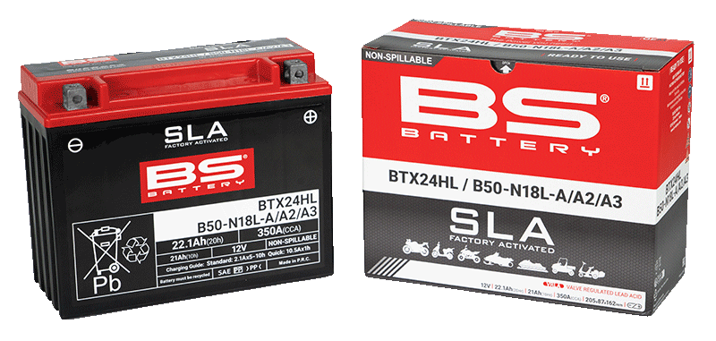 Továrně aktivovaná motocyklová baterie BS-BATTERY BTX24HL (FA) (YTX24HL (FA)) SLA - Obrázek 2