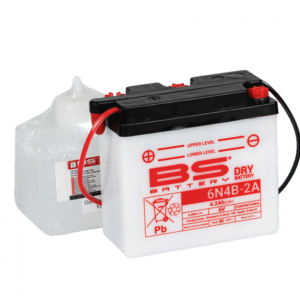 Konvenční motocyklová baterie BS-BATTERY 6N4B-2A Včetně balení kyseliny