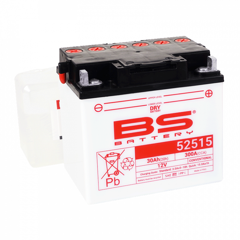 Konvenční motocyklová baterie BS-BATTERY BS52515 Včetně balení kyseliny