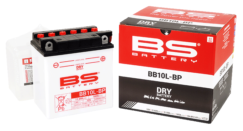 Konvenční motocyklová baterie BS-BATTERY BB10L-BP Včetně balení kyseliny - Obrázek 2