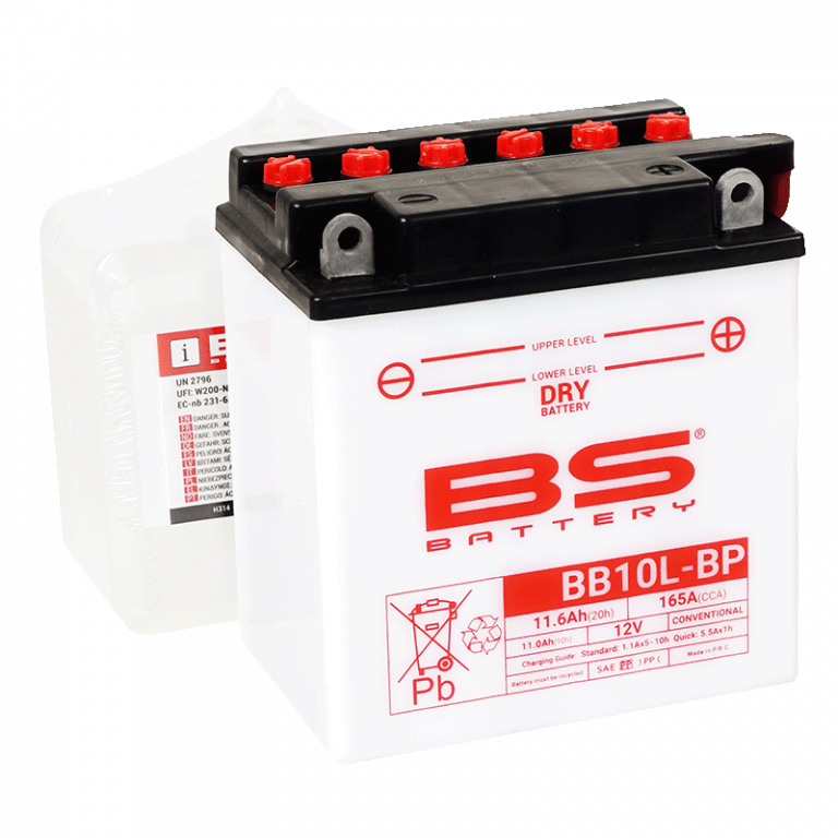 Konvenční motocyklová baterie BS-BATTERY BB10L-BP Včetně balení kyseliny