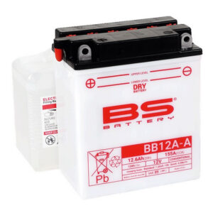 Konvenční motocyklová baterie BS-BATTERY BB12A-A (YB12A-A) Včetně balení kyseliny