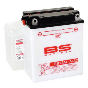 Konvenční motocyklová baterie BS-BATTERY BB12AL-A2 (YB12AL-A2) Včetně balení kyseliny
