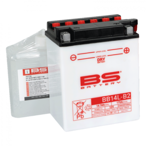 Konvenční motocyklová baterie BS-BATTERY BB14L-B2 (YB14L-B2) Včetně balení kyseliny