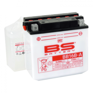 Konvenční motocyklová baterie BS-BATTERY BB16B-A Včetně balení kyseliny