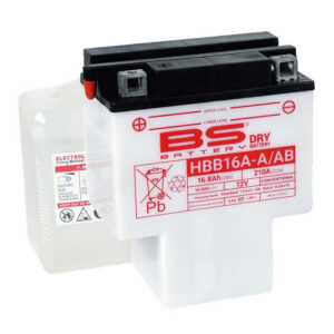 Konvenční motocyklová baterie BS-BATTERY HBB16A-A Včetně balení kyseliny