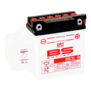 Konvenční motocyklová baterie BS-BATTERY BB3L-B (YB3L-B) Včetně balení kyseliny