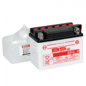 Konvenční motocyklová baterie BS-BATTERY BB4L-B (YB4L-B) Včetně balení kyseliny