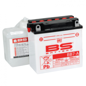 Konvenční motocyklová baterie BS-BATTERY BB7-A (YB7-A) Včetně balení kyseliny