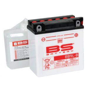 Konvenční motocyklová baterie BS-BATTERY BB9L-B Včetně balení kyseliny