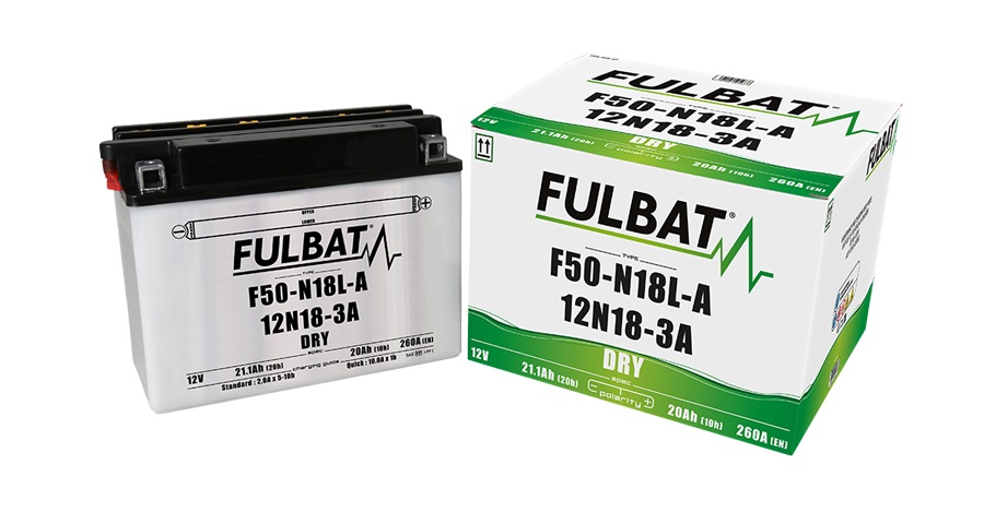 Konvenční motocyklová baterie FULBAT F50-N18L-A (Y50-N18L-A) Včetně balení kyseliny - Obrázek 2