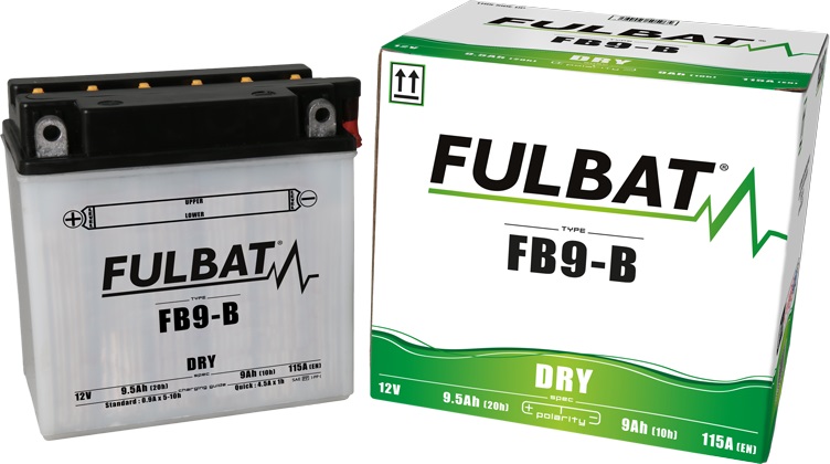 Konvenční motocyklová baterie FULBAT FB9-B (YB9-B) Včetně balení kyseliny - Obrázek 2