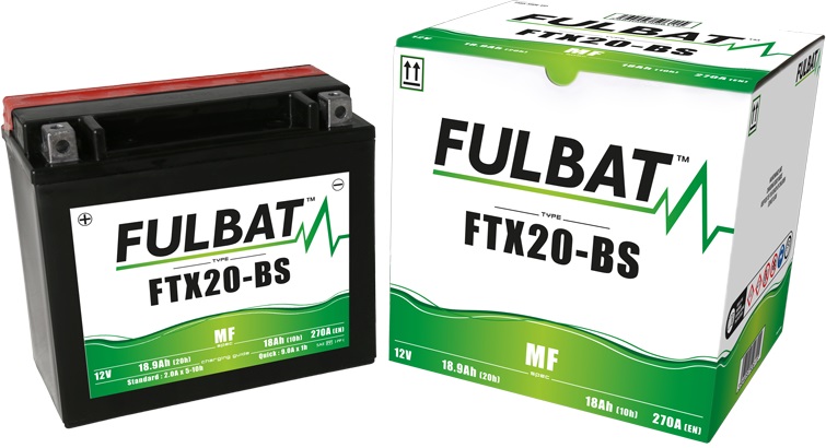 Bezúdržbová motocyklová baterie FULBAT FTX20-BS (YTX20-BS) - Obrázek 2