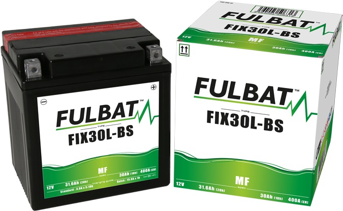 Bezúdržbová motocyklová baterie FULBAT FIX30L-BS (YIX30L-BS) - Obrázek 2