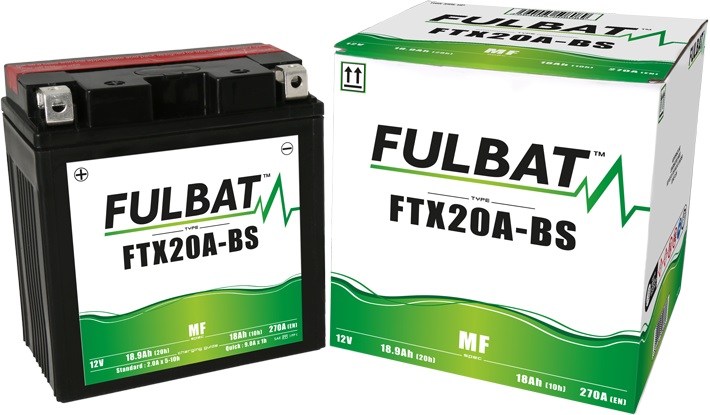 Bezúdržbová motocyklová baterie FULBAT FTX20A-BS (YTX20A-BS) - Obrázek 2