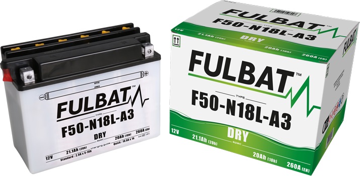 Konvenční motocyklová baterie FULBAT F50-N18L-A3 (Y50-N18L-A3) Včetně balení kyseliny - Obrázek 2