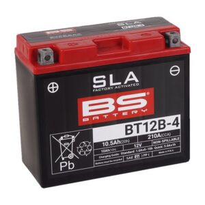 Továrně aktivovaná motocyklová baterie BS-BATTERY BT12B-4 (YT12B-4) SLA