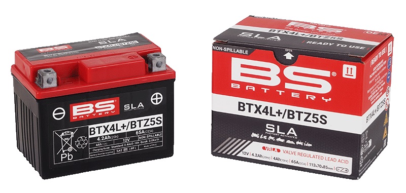 Továrně aktivovaná motocyklová baterie BS-BATTERY BTX4L+ / BTZ5S (FA) (YTX4L (FA)) SLA - Obrázek 3