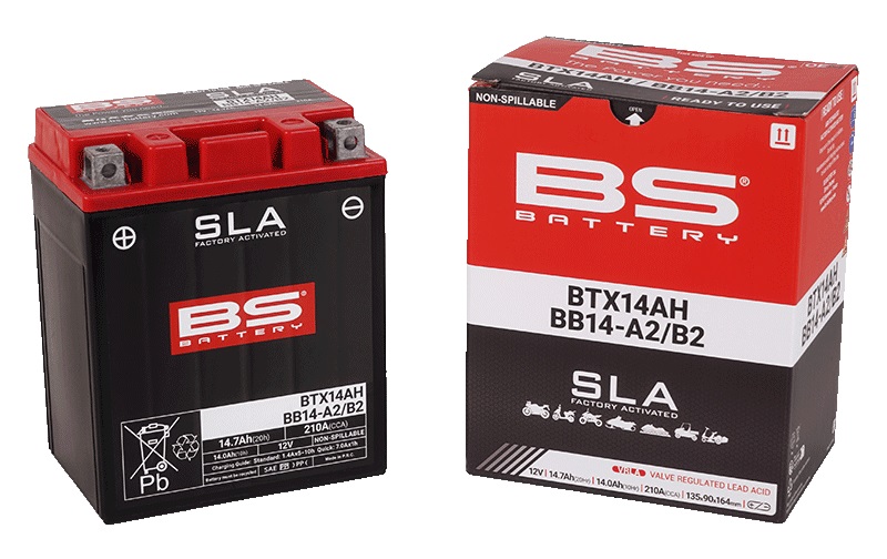 Továrně aktivovaná motocyklová baterie BS-BATTERY BTX14AH (FA) (YTX14AH (FA)) SLA - Obrázek 3