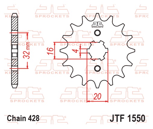 Řetězová sada D.I.D Chain - stříbrný řetěz 428 D, netěsněný, kolečko JT, rozeta JT pro YAMAHA YZF-R 125 2019-2022 - Obrázek 4