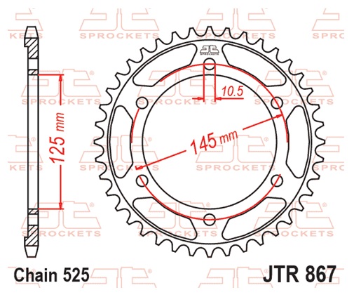 Řetězová sada D.I.D Chain - zlatý řetěz 525 ZVM-X, X-kroužek, kolečko JT pogumované, rozeta JT pro YAMAHA TDM 850 1996-1998 - Obrázek 6
