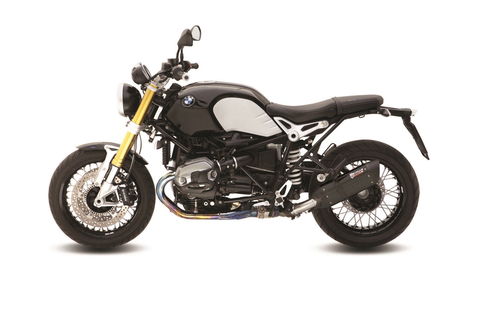 Koncovka výfuku MIVV SUONO B.021.L9 Černá ocel pro BMW R 1200 Nine T 2014-2023 - Obrázek 2