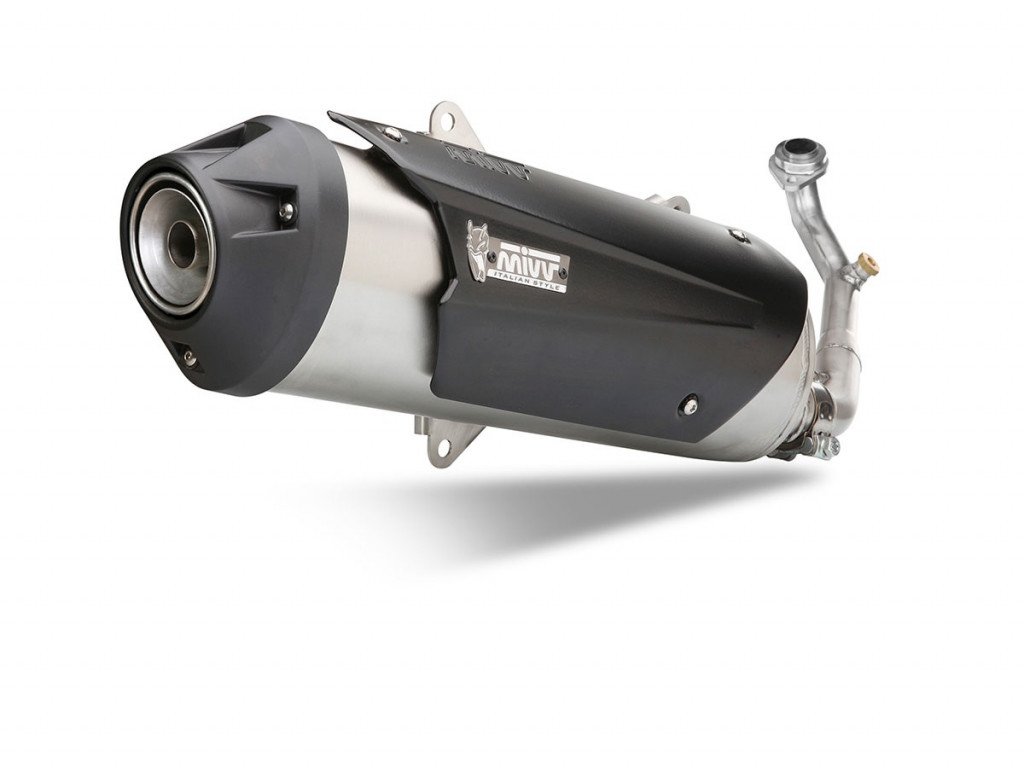 Výfuk kompletní 1x1 MIVV C.YA.0009.B Nerez pro YAMAHA YP 400 R X-MAX 2013-2016