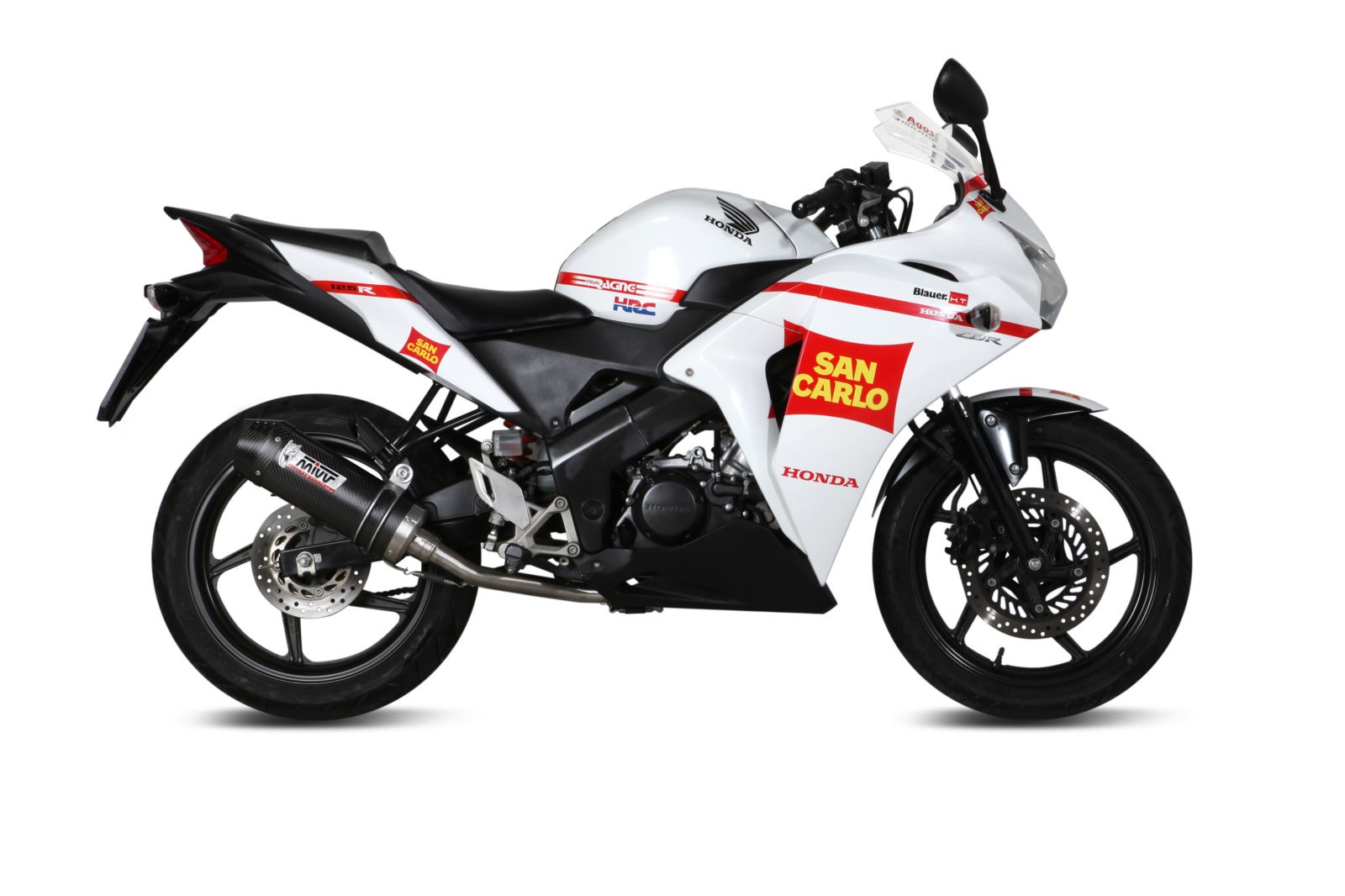 Výfuk kompletní 1x1 MIVV OVAL H.060.L3C Carbon / Carbon cap pro HONDA CBR 125 R 2011-2019 - Obrázek 2