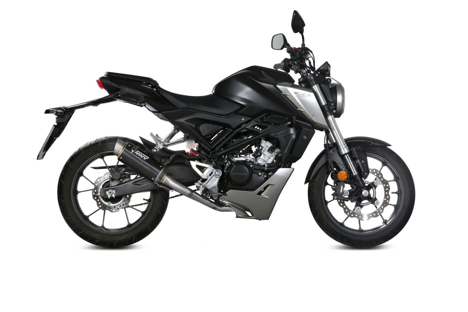 Výfuk kompletní 1x1 MIVV GP PRO H.074.LXBP Černá ocel pro HONDA CB 125 R 2018-2020 - Obrázek 2