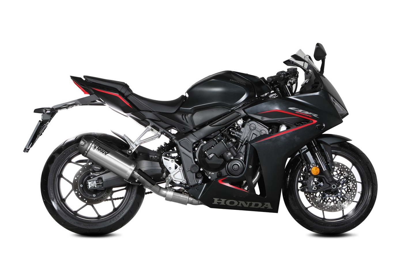 Výfuk kompletní 4x2x1 MIVV AK-1 H.094.K4K Titan s uhlíkovým krytem pro HONDA CB 650 R 2024-2026 - Obrázek 2