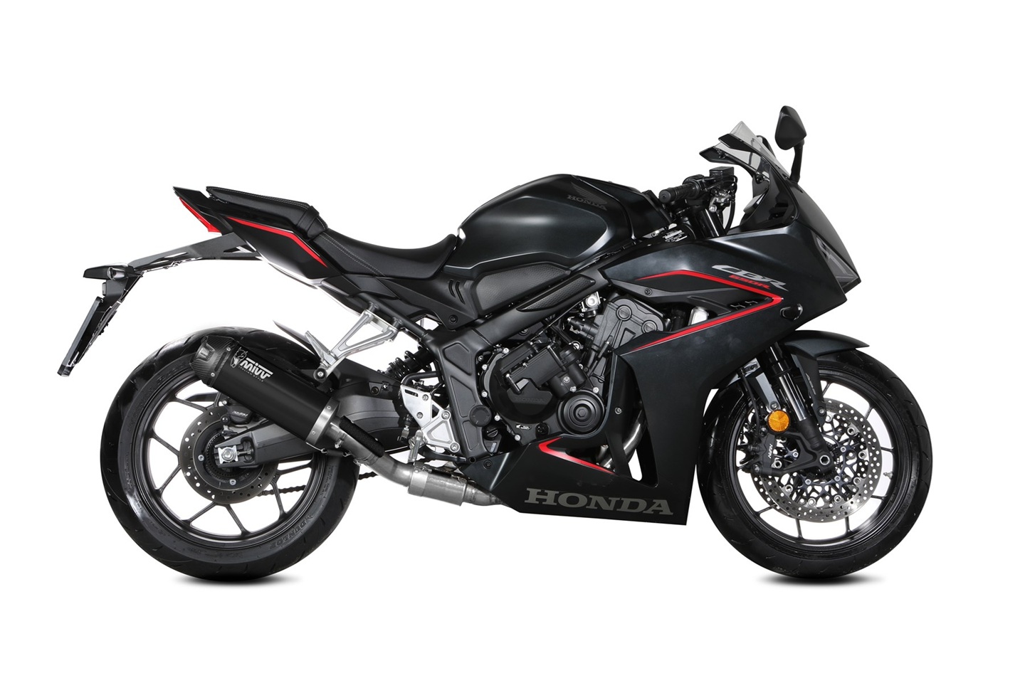 Výfuk kompletní 4x2x1 MIVV AK-1 H.094.KZK Černý s uhlíkovou koncovkou pro HONDA CB 650 R 2024-2026 - Obrázek 3