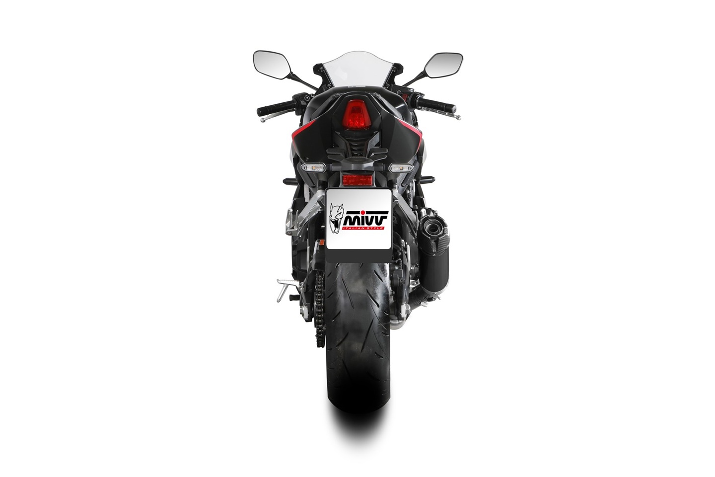 Výfuk kompletní 4x2x1 MIVV AK-1 H.094.KZK Černý s uhlíkovou koncovkou pro HONDA CB 650 R 2024-2026 - Obrázek 4