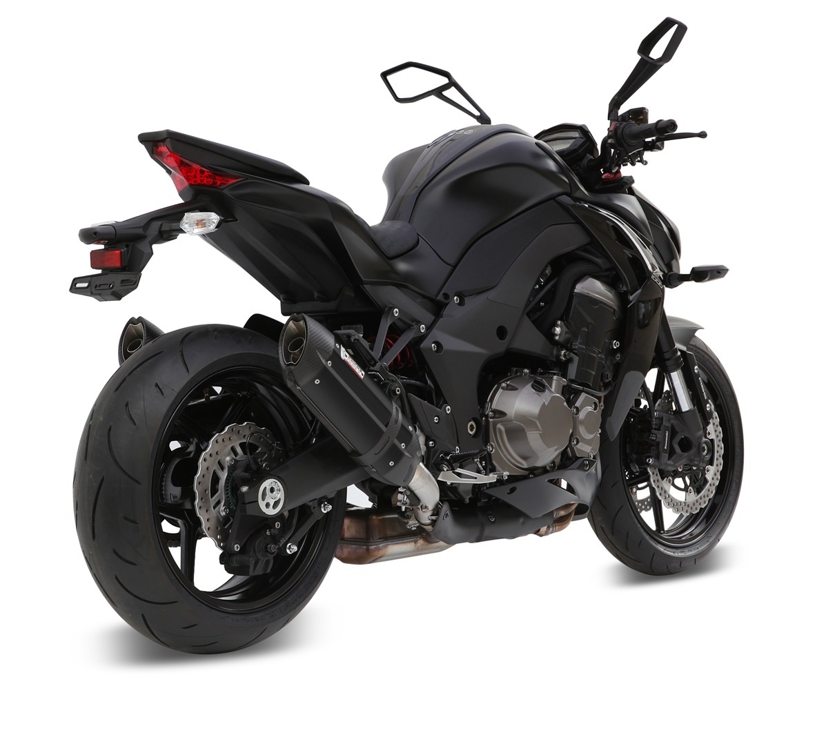 2 koncovky výfuku MIVV SUONO K.039.L9 Černá ocel pro KAWASAKI Z 1000 2014-2020 - Obrázek 3