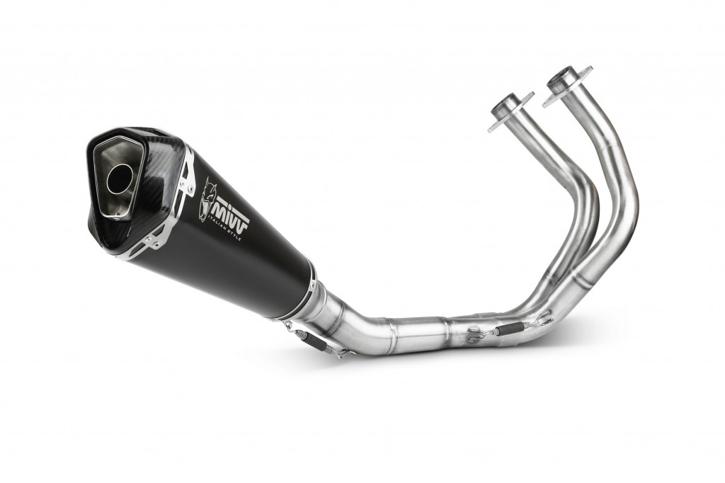Výfuk kompletní 2x1 MIVV DELTA RACE K.044.LDRB Černá ocel pro KAWASAKI Z 650 2017-2023, KAWASAKI Ninja 650 2017-2023