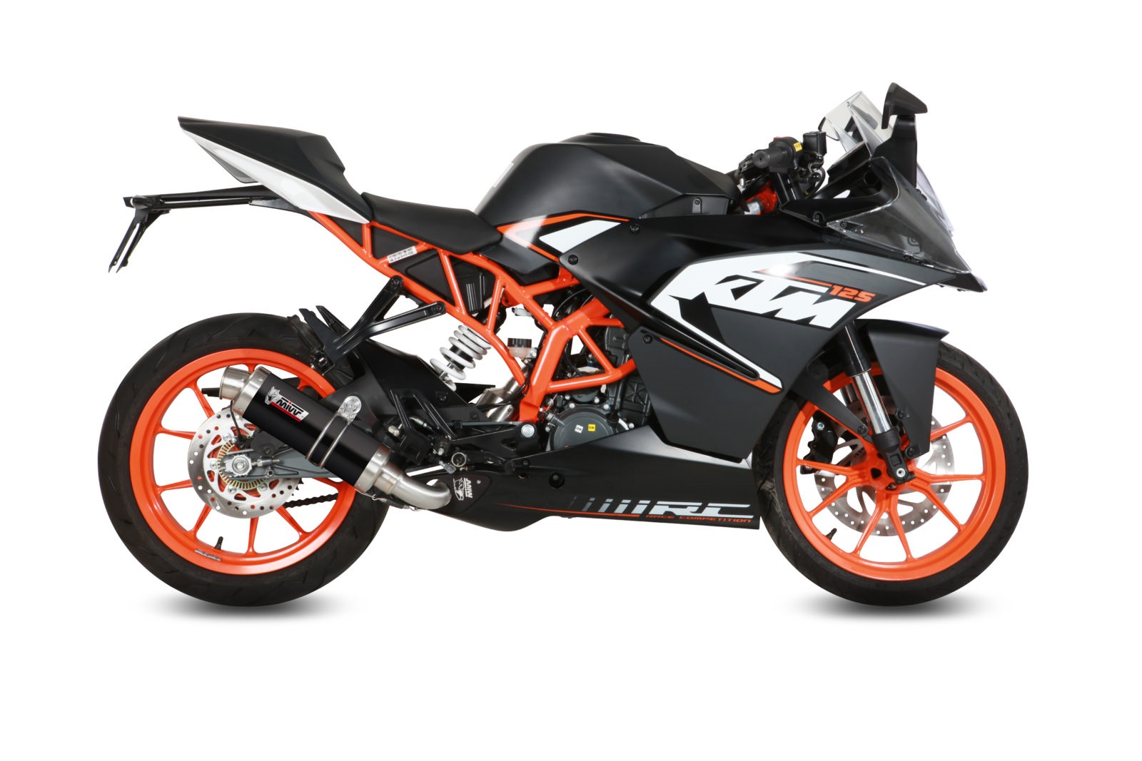 Výfuk kompletní 1x1 MIVV GP KT.016.LXB černá ocel pro KTM RC 125 2014-2016 - Obrázek 3