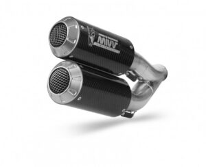 2 koncovky výfuku MIVV MK3 KT.022.LM3C Karbon pro KTM Super Duke 1290 / R 2014-2019