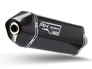 Koncovka výfuku MIVV SPEED EDGE O.008.LRB Černá ocel pro KYMCO AK 550 2017-2020