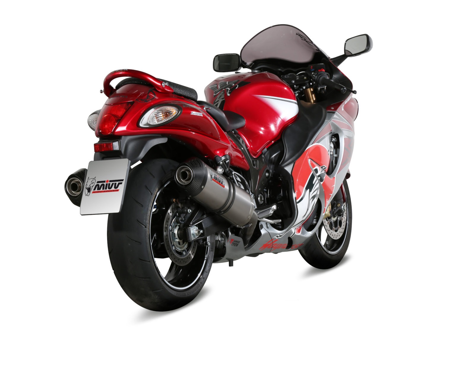 2 koncovky výfuku MIVV OVAL S.052.LNC Titan / Carbon cap pro SUZUKI GSX 1300 Hayabusa / SE 2008-2017 - Obrázek 3