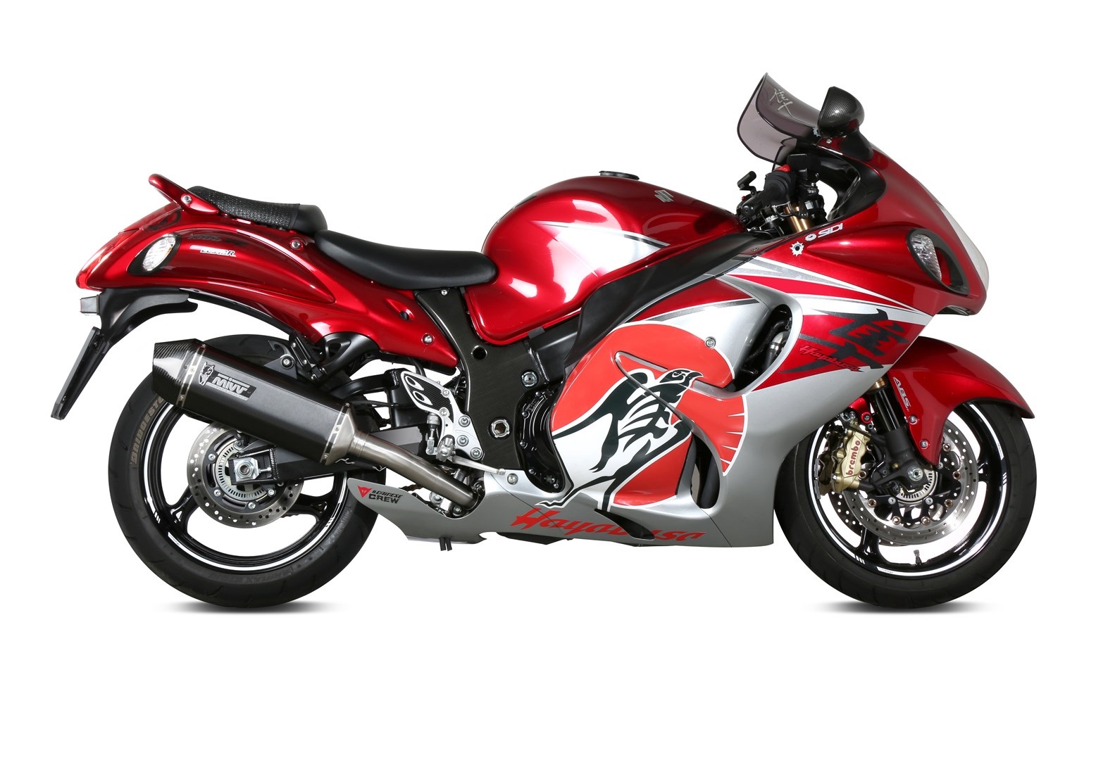 2 koncovky výfuku MIVV SPEED EDGE S.052.LRB Černá ocel pro SUZUKI GSX 1300 Hayabusa / SE 2008-2017 - Obrázek 3