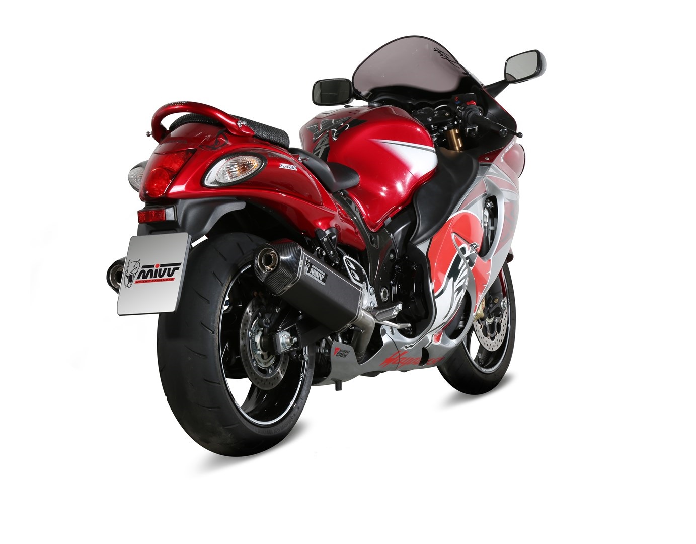 2 koncovky výfuku MIVV SPEED EDGE S.052.LRB Černá ocel pro SUZUKI GSX 1300 Hayabusa / SE 2008-2017 - Obrázek 2